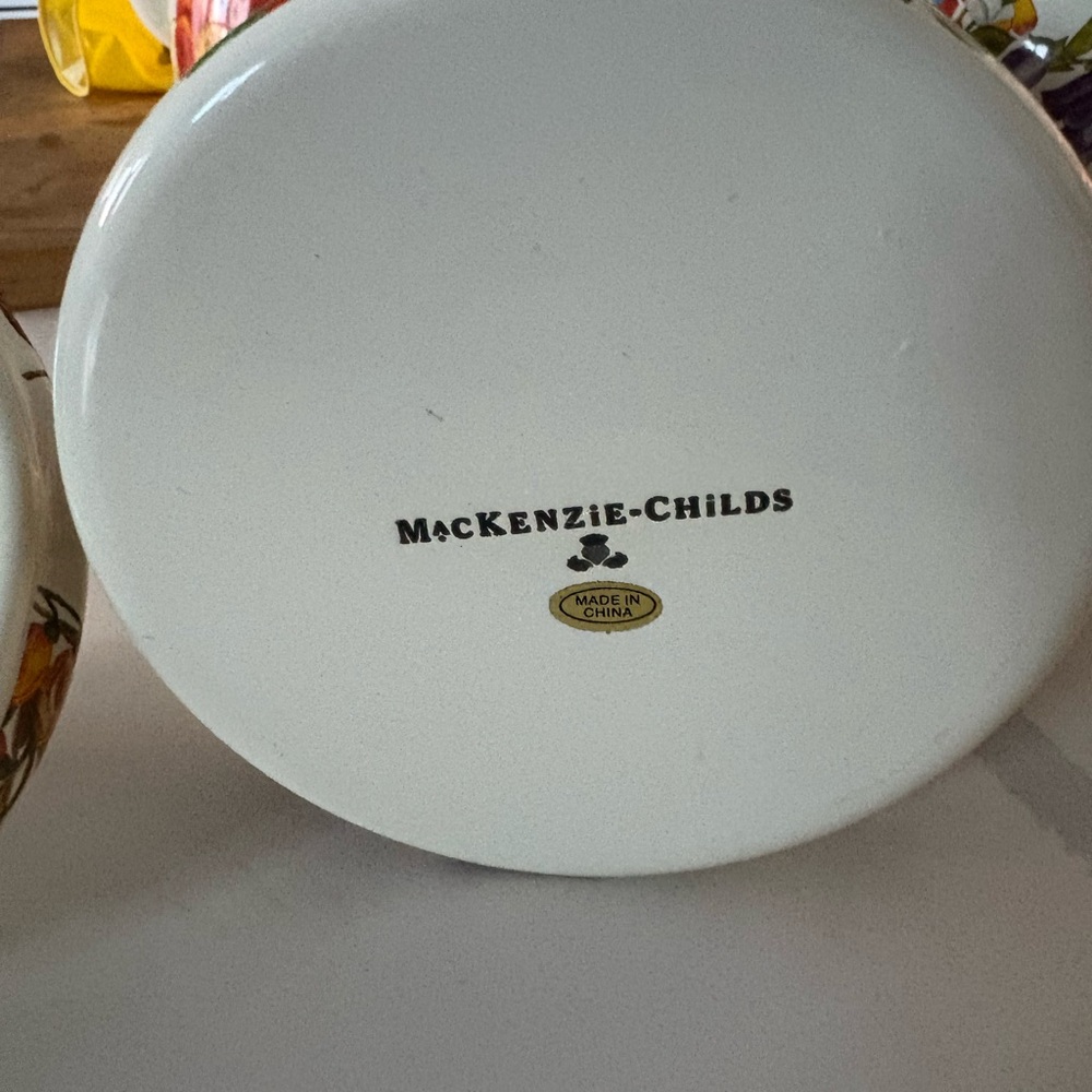 MacKenzie-Childs Multicolor Floral Canister with Gold Trim - Picture 5 of 5